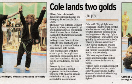 Elliott Cole is a Brazilian Jiu Jitsu athlete from Rochester in Kent and fights for Combat Sports Academy